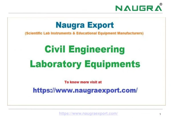 Civil Engineering Laboratory Equipments Manufacturer in India