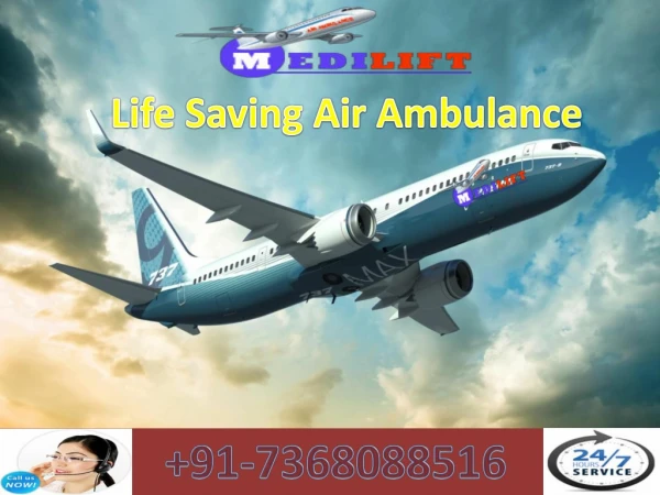 Book Medical Facility Air Ambulance Service in Chennai by Medilift