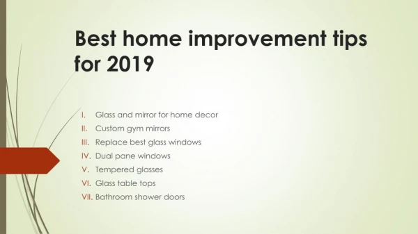 Best home improvement tips 2019