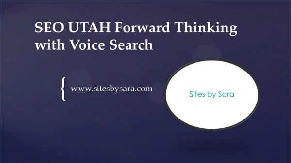 SEO UTAH Forward Thinking with Voice Search