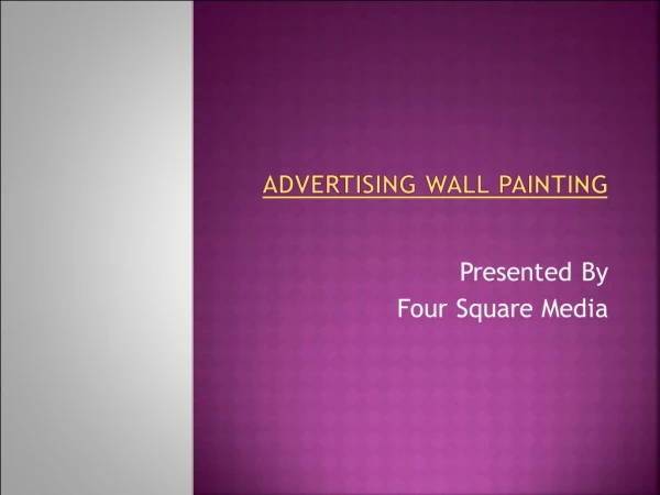 Advertising wall painting