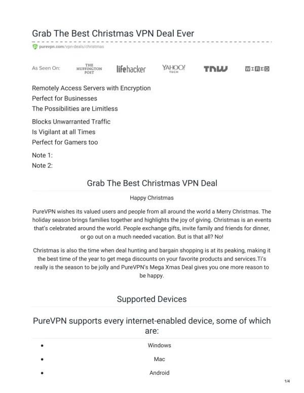 PureVPN Christmas Deal