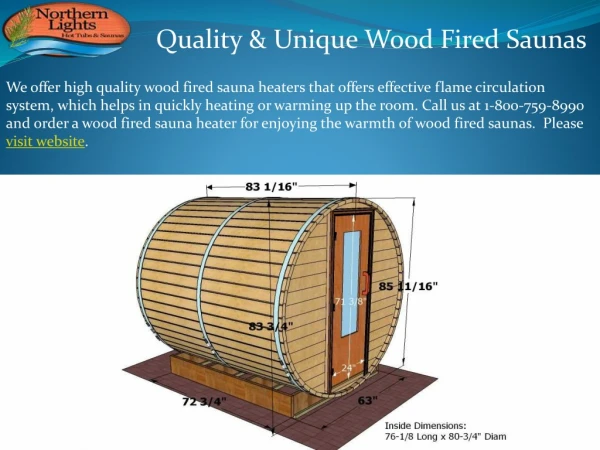 Quality & Unique Wood Fired Saunas