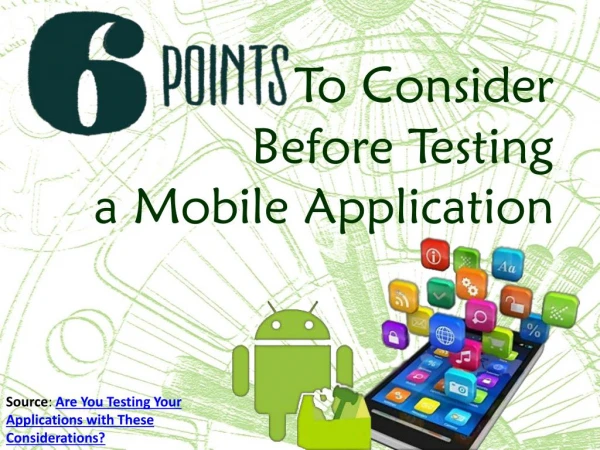 6 Points to Consider Before Testing any Mobile Application