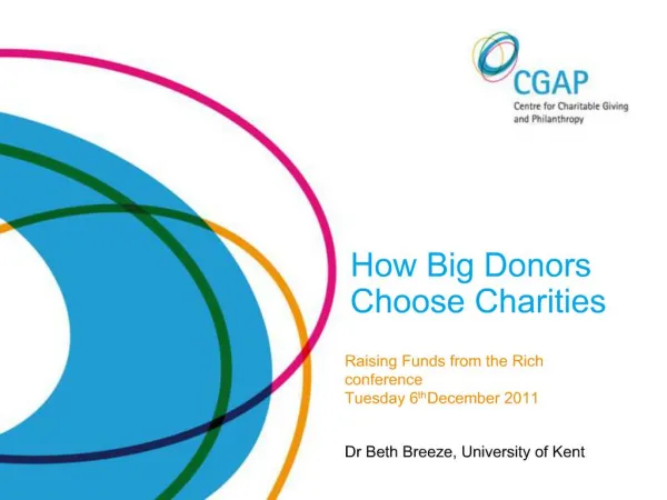 How Big Donors Choose Charities