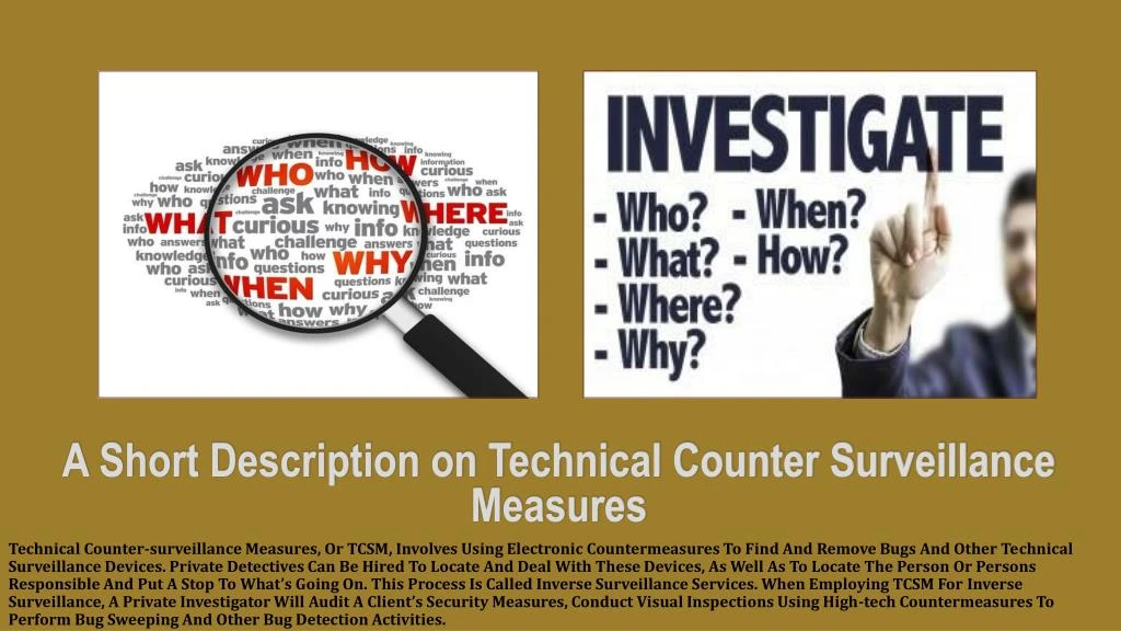 a short description on technical counter surveillance measures