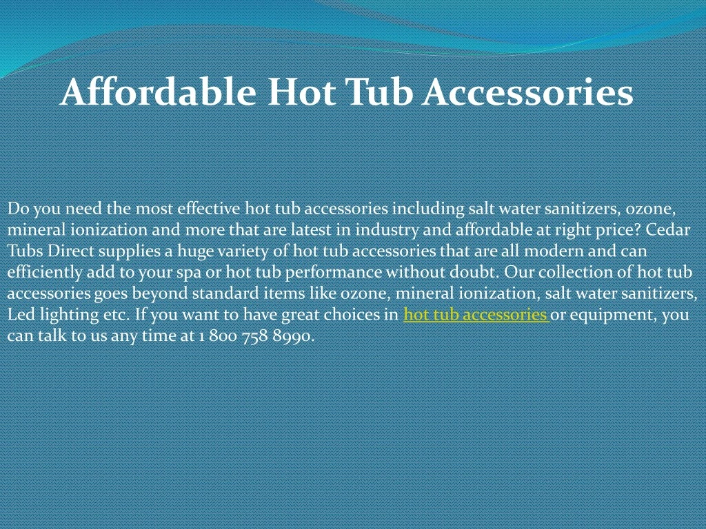 affordable hot tub accessories