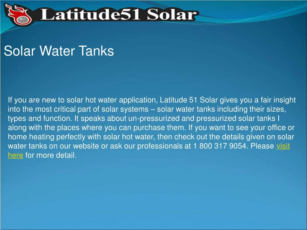 solar water tanks