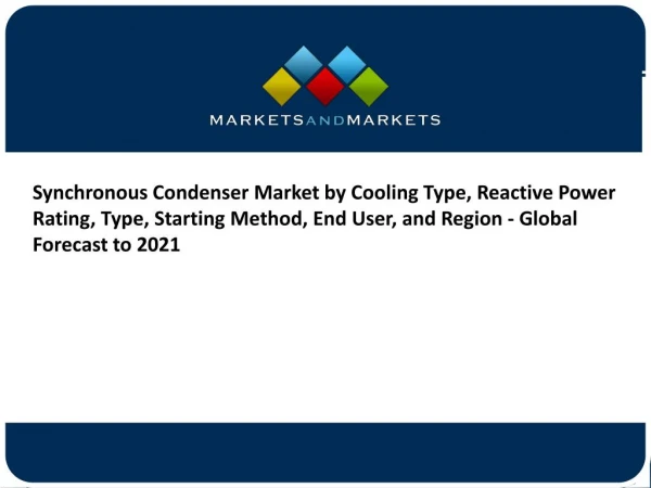 Synchronous Condensers Market worth 572.9 Million USD by 2021