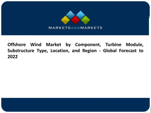 Offshore Wind Market worth $55.11 Billion by 2022
