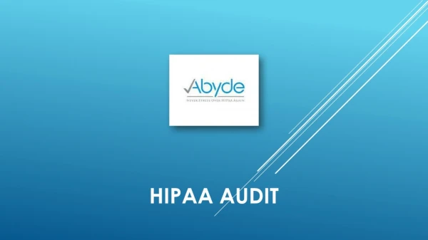 HIPAA Audit - Abyde