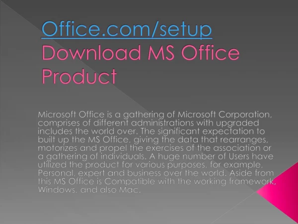 office com setup download ms office product