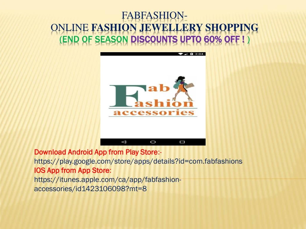 fabfashion online fashion jewellery shopping end of season discounts upto 60 off