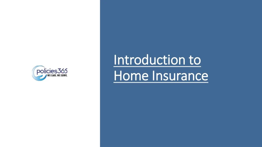 introduction to home insurance