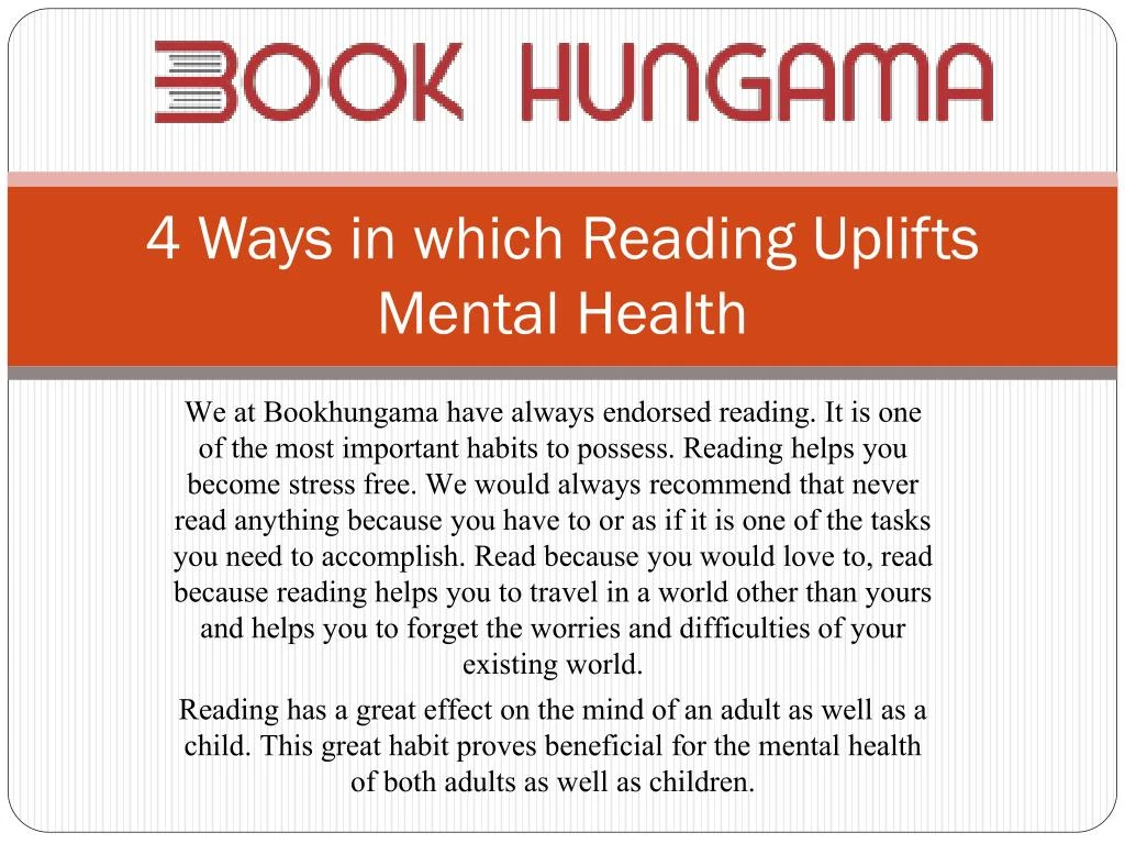 4 ways in which reading uplifts mental health