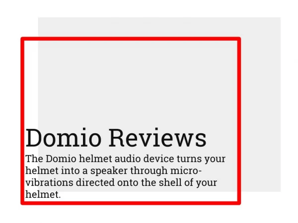 Domio Reviews - Helmet Bluetooth Audio Device