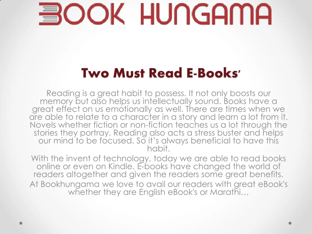 two must read e books