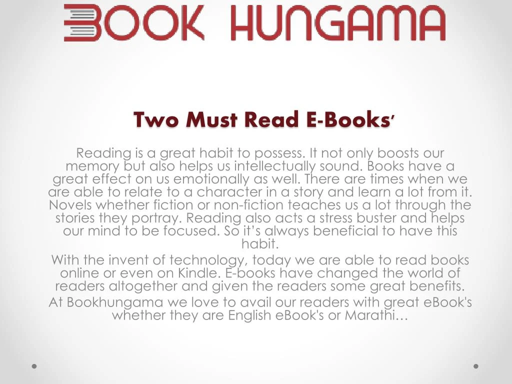 two must read e books