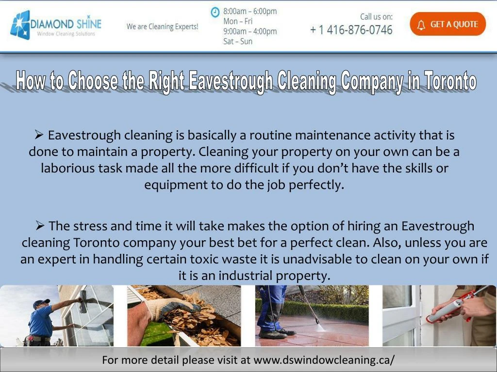 how to choose the right eavestrough cleaning