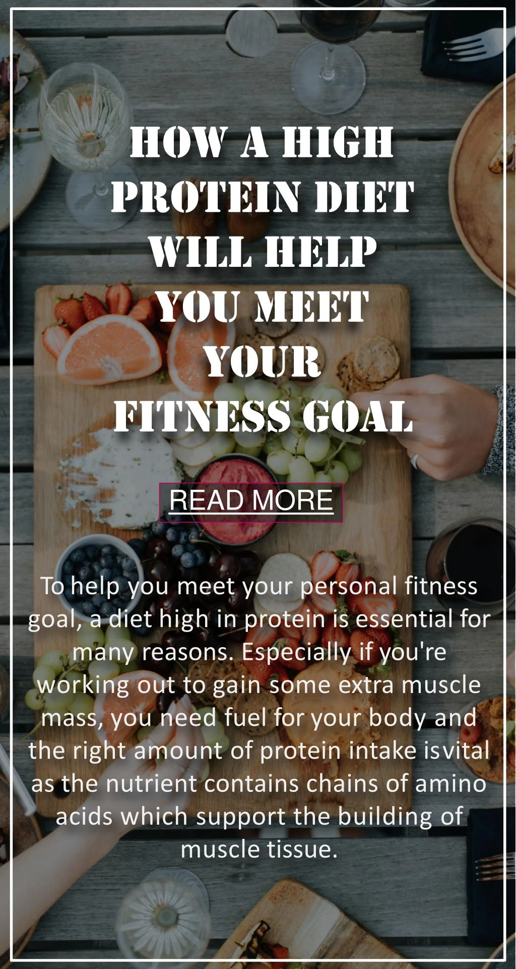 how a high protein diet will help you meet your