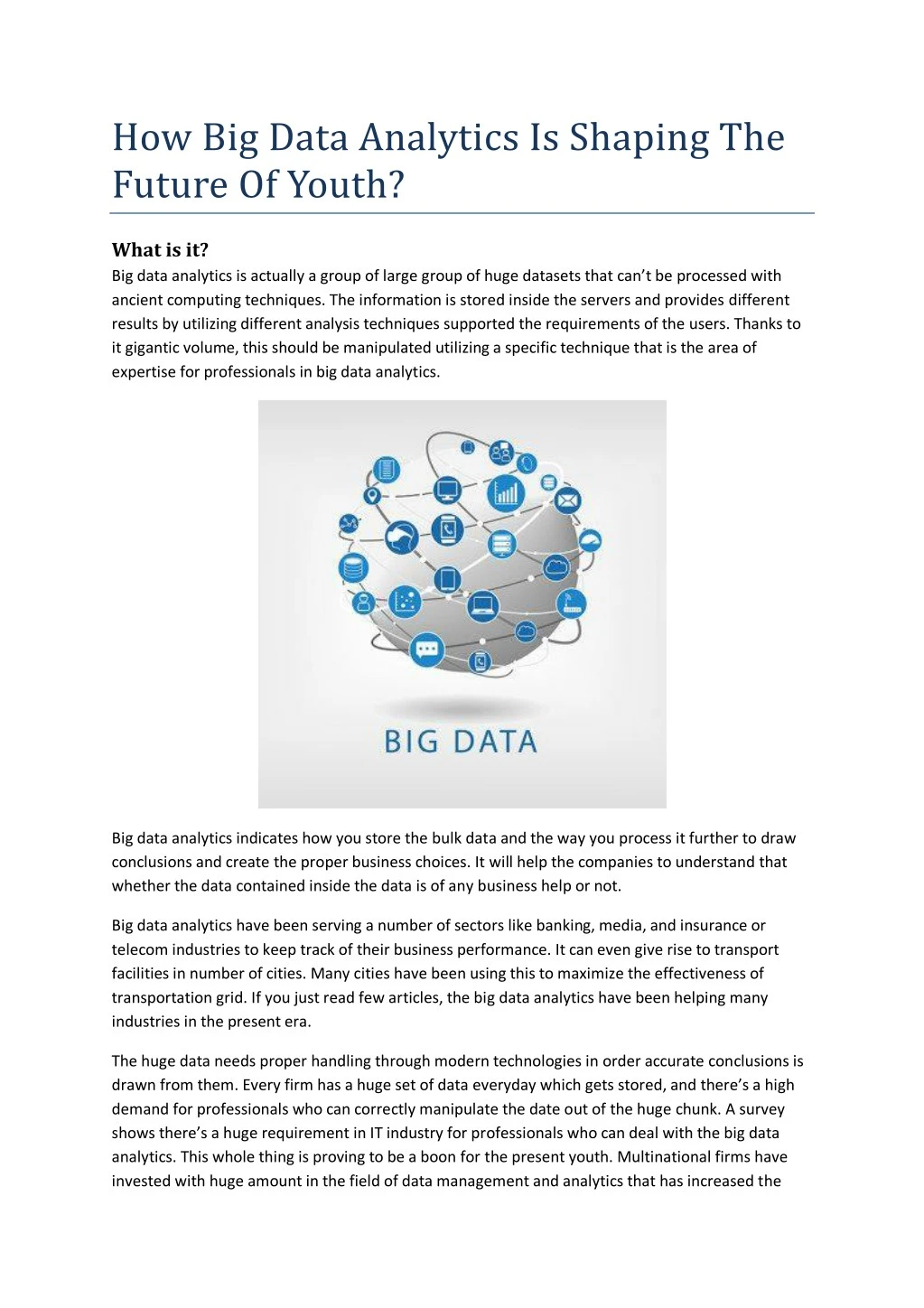 how big data analytics is shaping the future