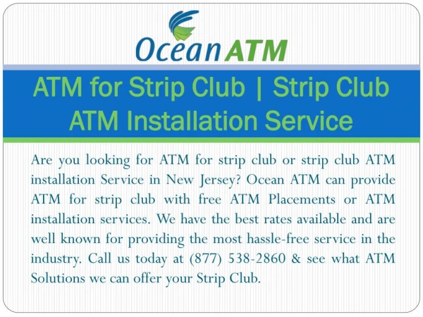 ATM for Strip Club | Strip Club ATM Installation Service