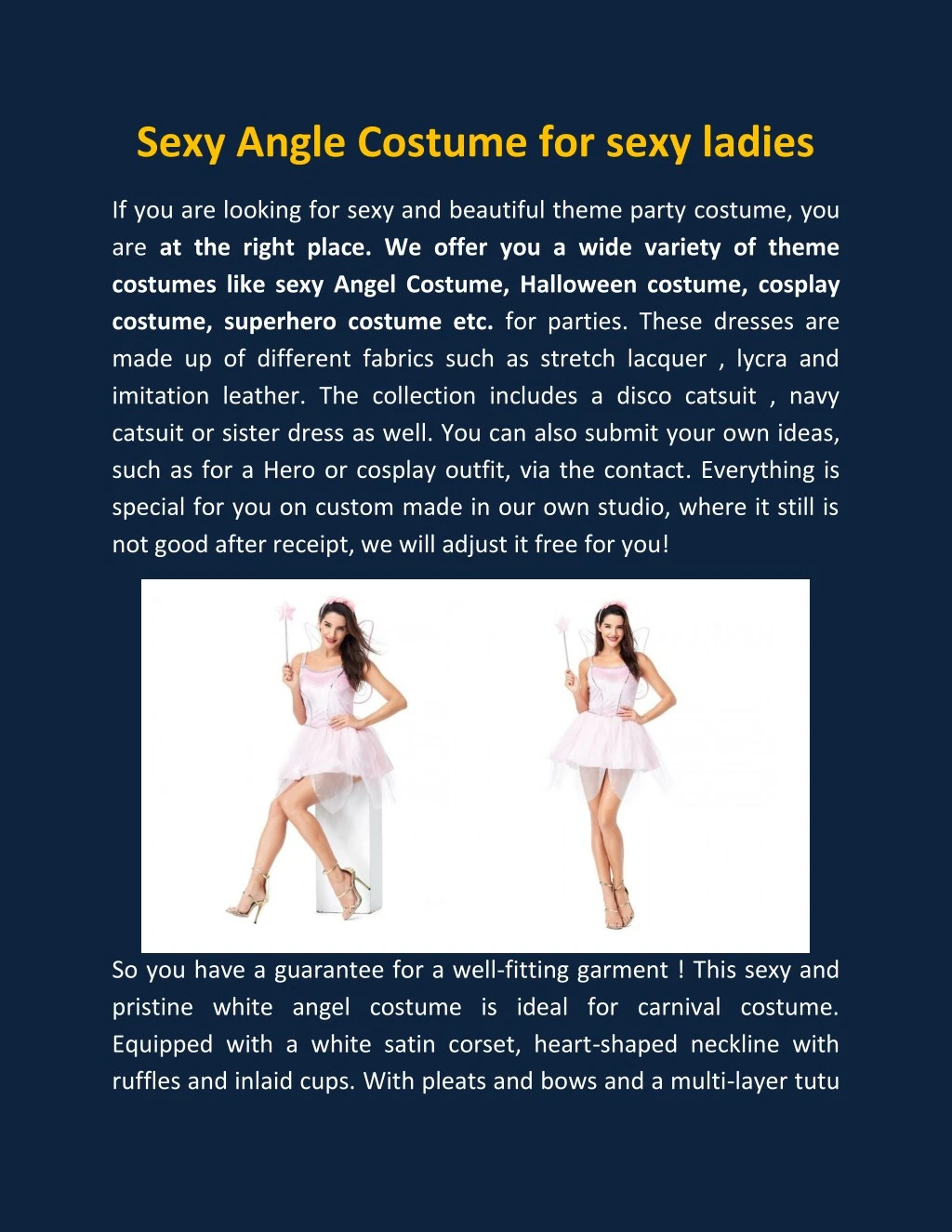 sexy angle costume for sexy ladies