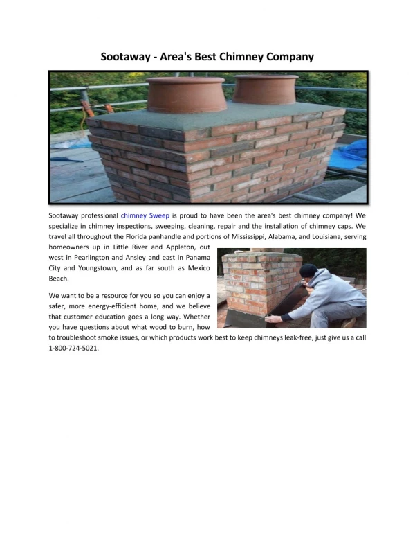 Sootaway - Area's Best Experienced Chimney Company