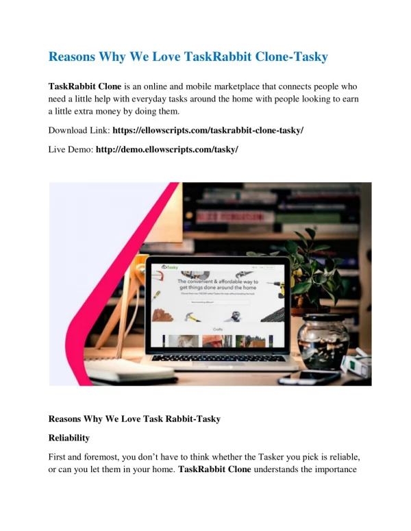 Reason Why We Love TaskRabbit Clone-Tasky