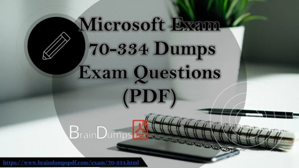 2019 Valid Microsoft Certification 70-334 Dumps PDF