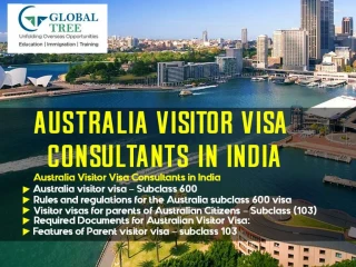 Australia Visitor Visa Process | Visitor Visa Australia - Global Tree. - slide 1