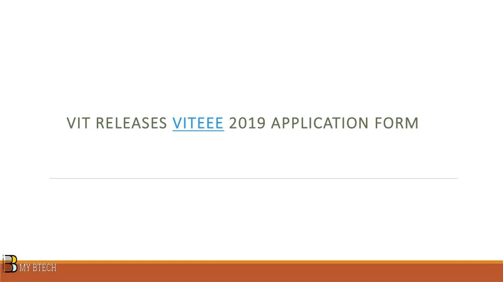 vit releases viteee 2019 application form