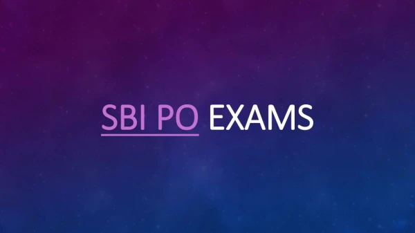 SBI PO