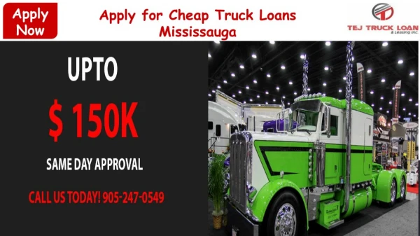 Apply for Equipment Loans Mississauga