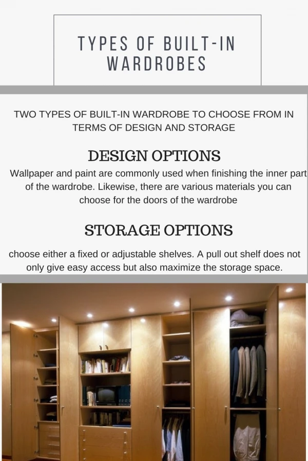 Types of Builts Wardrobe