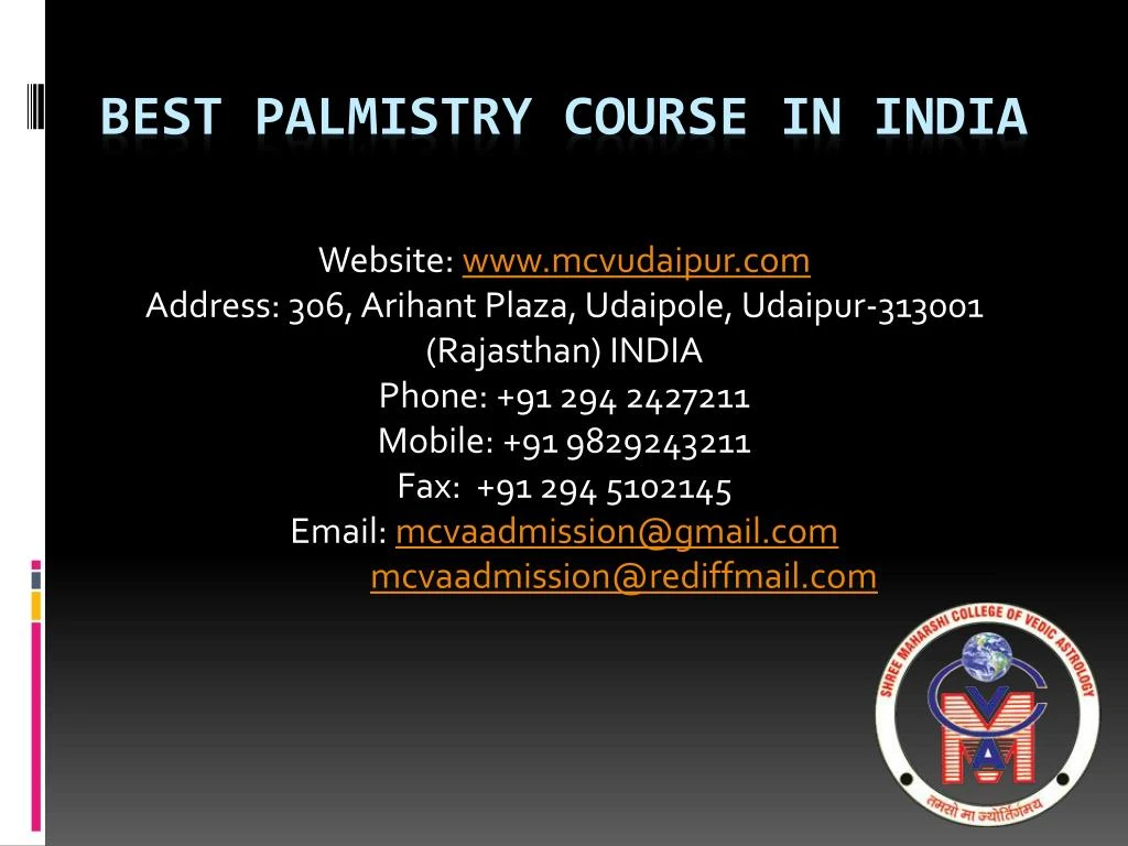 best palmistry course in india