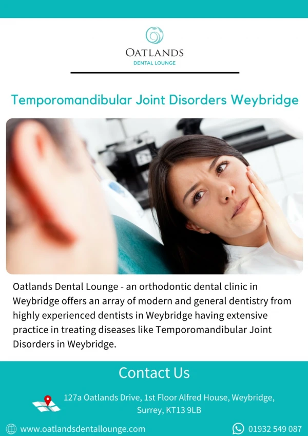 temporomandibular joint disorders weybridge