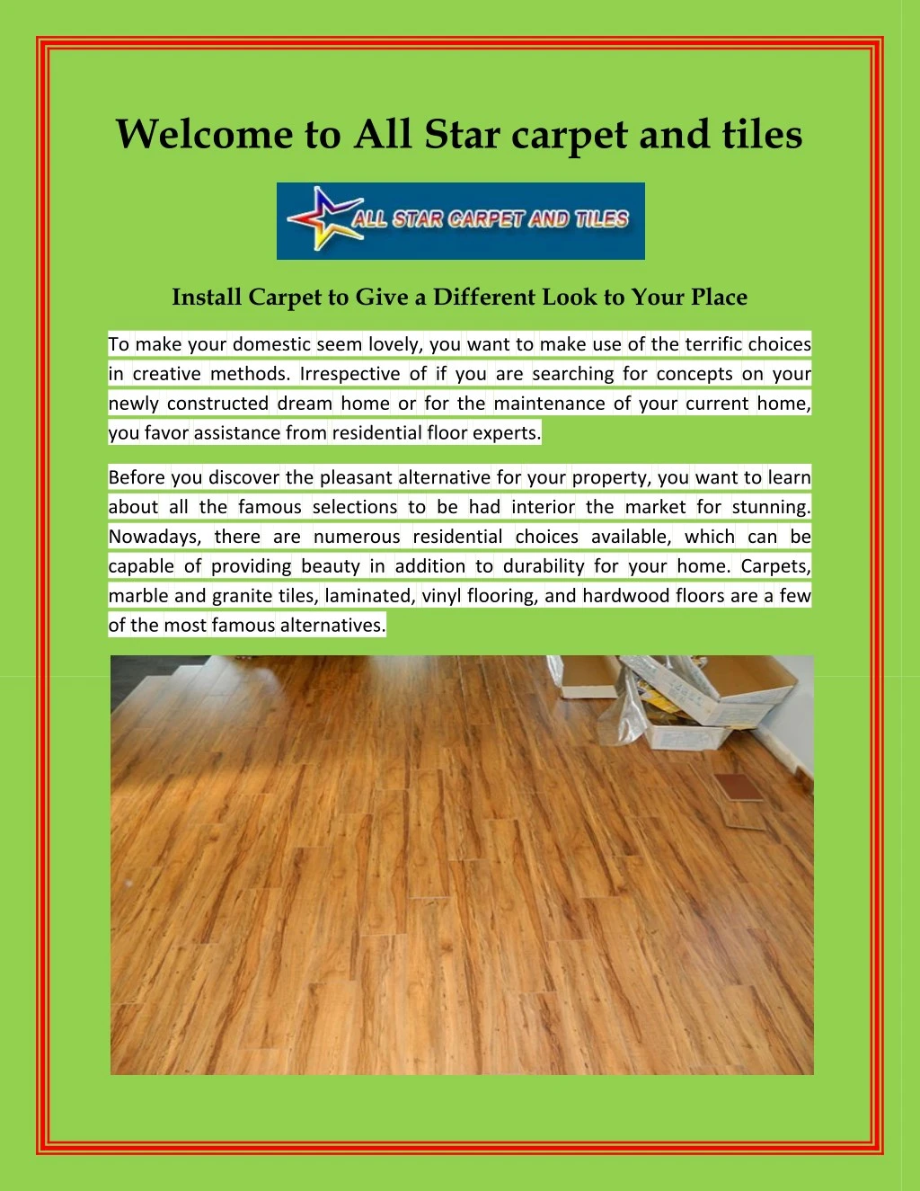 welcome to all star carpet and tiles