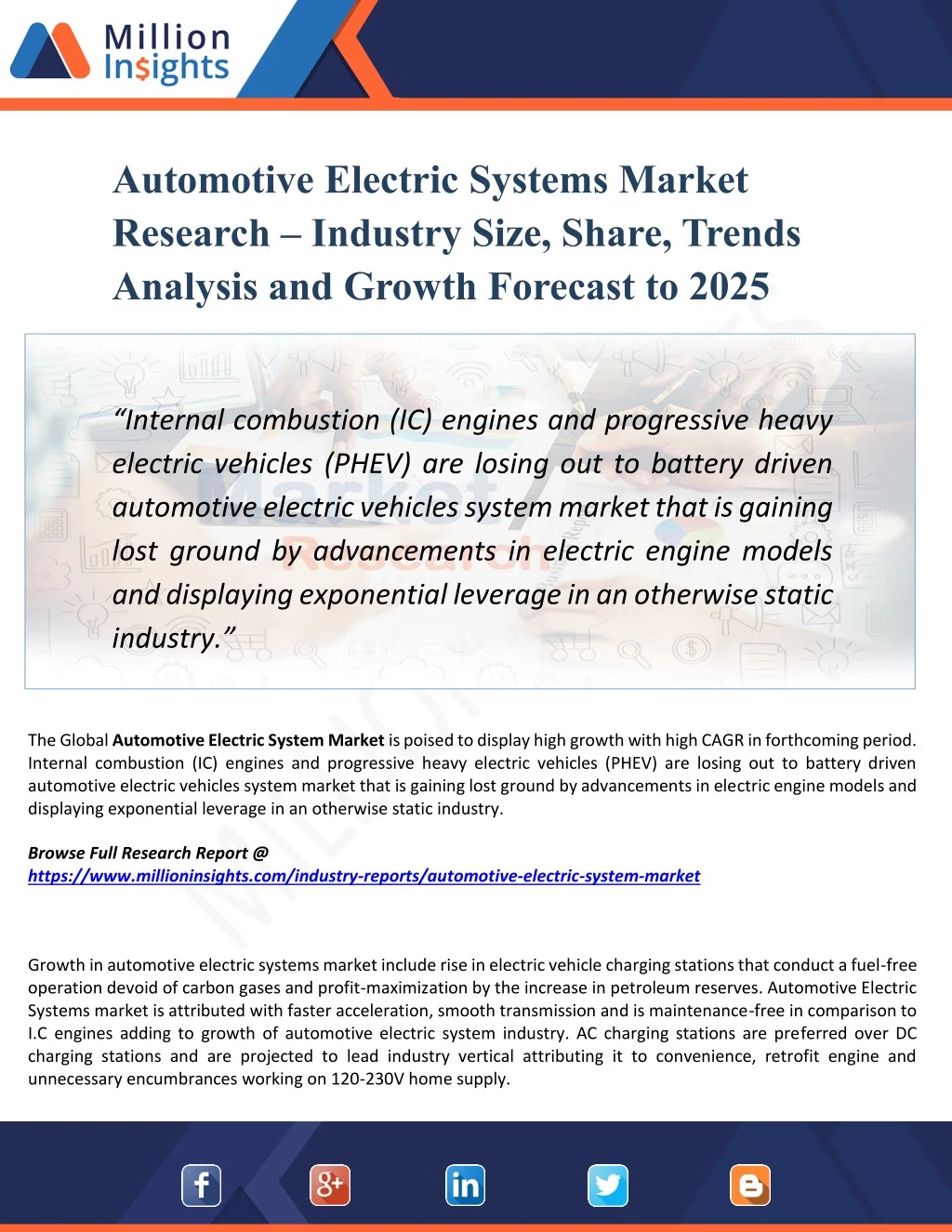automotive electric systems market research