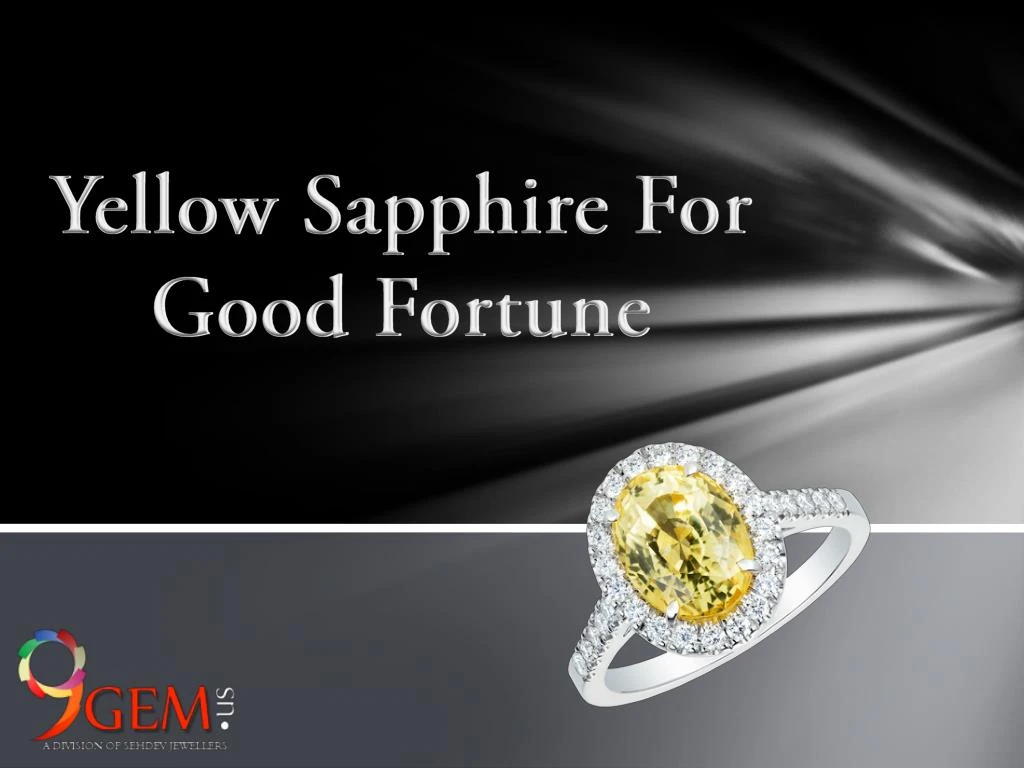 yellow sapphire for good fortune