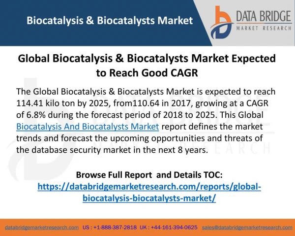 Global Biocatalysis & Biocatalysts Market Research Report