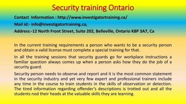 Observation Skills Lacking in Security Training