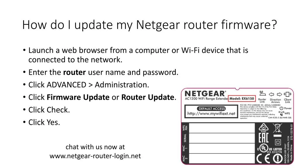 how do i update my netgear router firmware