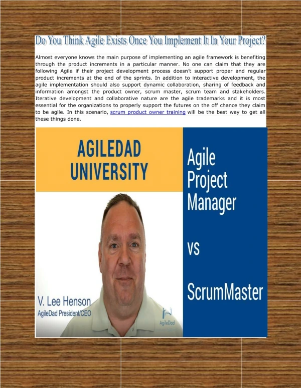 Do You Think Agile Exists Once You Implement It In Your Project
