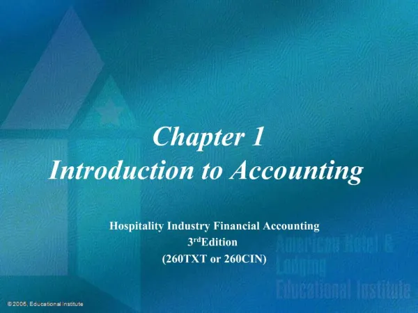 Chapter 1 Introduction to Accounting