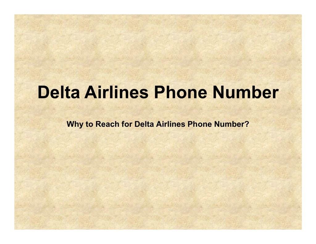 delta airlines phone number