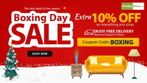 Boxing Day Furniture Sale & Deals Up to 80% Extra 10% Off Buy Now!