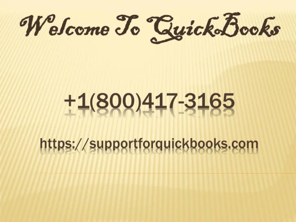 QuickBooks Windows technical support phone number 1800-417-3165