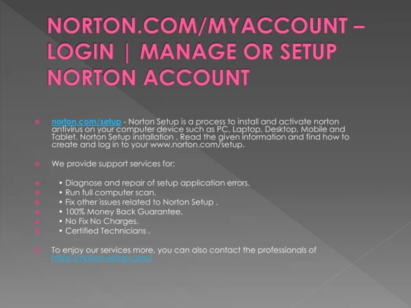 norton com myaccount login manage or setup norton account