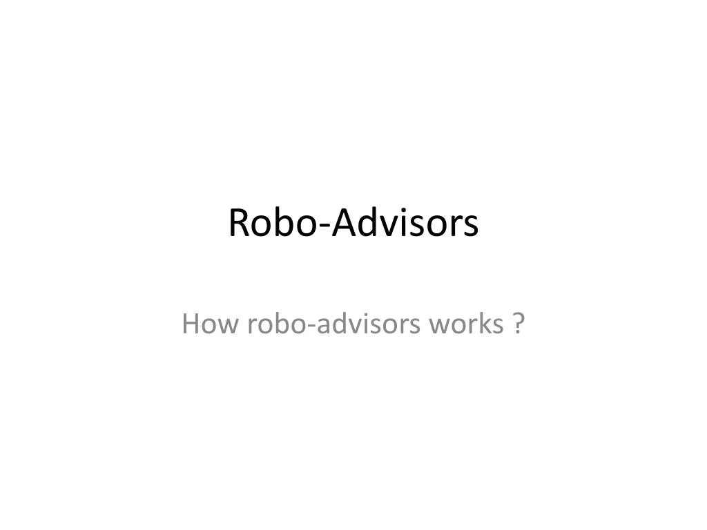 robo advisors